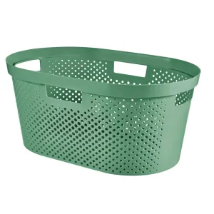 Koš na čisté prádlo INFINITY recyklovaný plast zelený 40 l