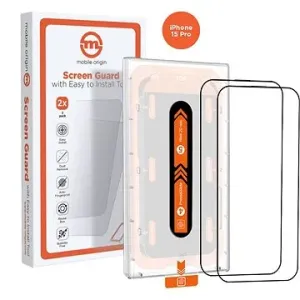 Mobile Origin Orange Screen Guard iPhone 15 Pro 2ks s aplikátorem