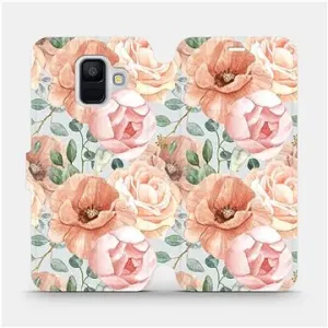 Flip pouzdro na mobil Samsung Galaxy A6 2018 - MP02S Pastelové květy