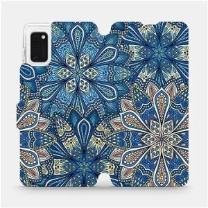 Flipové pouzdro na mobil Samsung Galaxy A41 - V108P Modré mandala květy