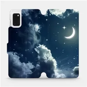Flipové pouzdro na mobil Samsung Galaxy A41 - V145P Noční obloha s měsícem