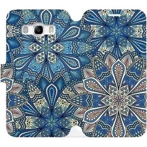 Flipové pouzdro na mobil Samsung Galaxy J5 2016 - V108P Modré mandala květy