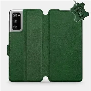 Flipové pouzdro na mobil Samsung Galaxy S20 FE - Zelené - kožené -   Green Leather