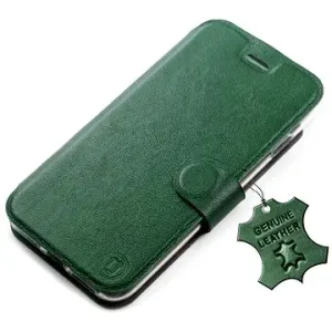 Mobiwear Kožené flip pouzdro pro Samsung Galaxy S21 FE - Zelené - L_GRS