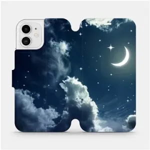 Flipové pouzdro na mobil Apple iPhone 12 - V145P Noční obloha s měsícem