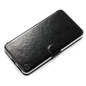 Mobiwear Flip pouzdro pro Apple iPhone 13 - C_BLS Black&Gray s šedým vnitřkem