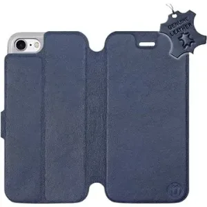 Flip pouzdro na mobil Apple iPhone 8 - Modré - kožené -   Blue Leather