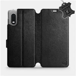 Flip pouzdro na mobil Samsung Xcover PRO - Černé - kožené - Black Leather