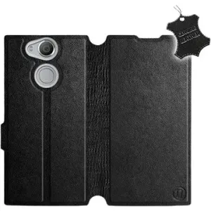 Flip pouzdro na mobil Sony Xperia XA2 - Černé - kožené - Black Leather