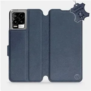 Kožené flip pouzdro na mobil Realme 8 - Modré -  Blue Leather