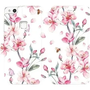 Flipové pouzdro na mobil Huawei P10 Lite - M124S Růžové květy