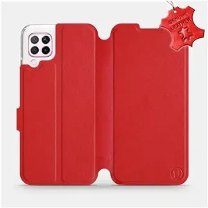 Flip pouzdro na mobil Huawei P40 Lite - Červené - kožené -   Red Leather