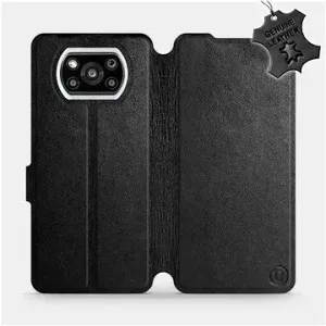 Kožené flip pouzdro na mobil Xiaomi Poco X3 Pro - Černé - Black Leather