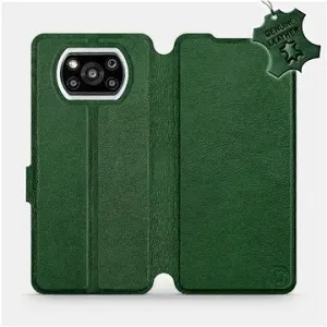 Kožené flip pouzdro na mobil Xiaomi Poco X3 Pro - Zelené -  Green Leather