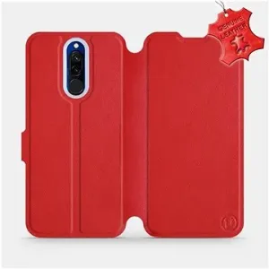 Flip pouzdro na mobil Xiaomi Redmi 8 - Červené - kožené -   Red Leather