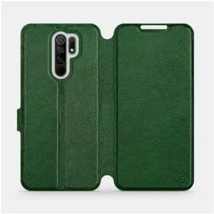 Flip pouzdro na mobil Xiaomi Redmi 9 - Zelené - kožené -   Green Leather