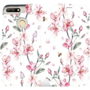 Flipové pouzdro na mobil Huawei Y6 Prime 2018 - M124S Růžové květy