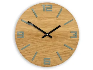 ModernClock Nástěnné hodiny Arabic Wood hnědo-šedé