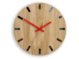 ModernClock Nástěnné hodiny SImple-Y hnědo-červené