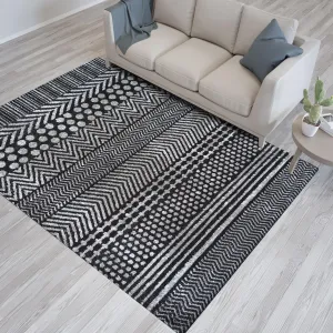 Designový koberec v šedé barvě s jemnými vzory #5264208
