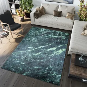 Moderní zelený koberec s mramorovým vzorem #5585656