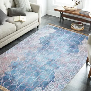 Protišmykový koberec s geometrickým vzorom #3684004