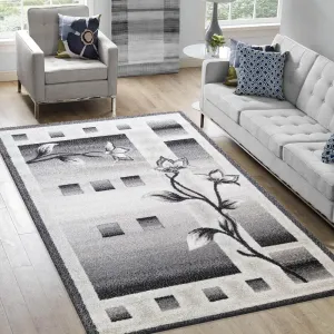 Štýlový koberec do obývačky s motívom kvetov #2134510