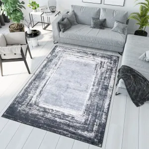 Tmavý trendy koberec s protiskluzovou úpravou #5596799