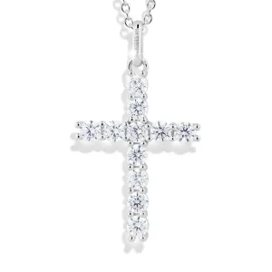 Modesi Blyštivý stříbrný náhrdelník Křížek M00441 (řetízek, přívěsek)