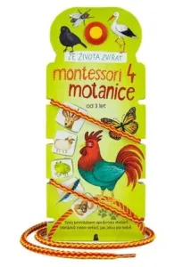 Montessori motanice 4 Ze života zvířat: Spoj provázkem správnou dvojici obrázků nebo seřaď, jak jdou