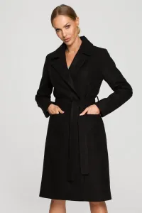 Černý flaušový kabát M708 #1819808