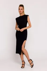 Černé bavlněné šaty M787
