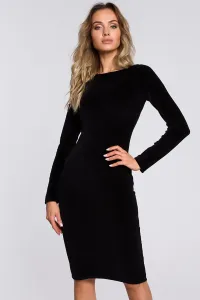 Černé sametové šaty M565 #1827073