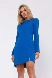 Modré šaty s vyztuženými rameny M755 #5515232