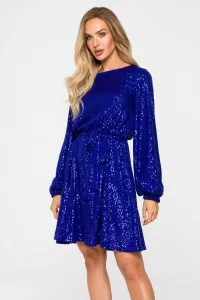 Modré třpytivé šaty M715 #1833378