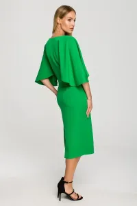 Světle zelené šaty s širokými rukávy M700