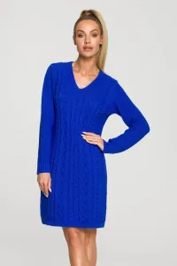 Modré svetrové šaty M713 #1833306