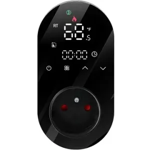 MOES Smart Plug + Thermostat, Wi-Fi, Black