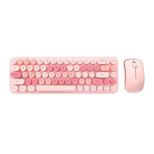 Bezdrátový set klávesnice a myši MOFII Bean 2.4G (růžová)