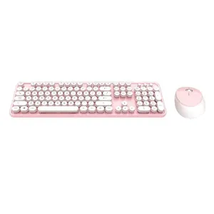 Sada bezdrátové klávesnice a myši MOFII Sweet 2.4G (bílo-růžová)