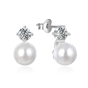 MOISS Krásné stříbrné náušnice s perlami Naomi E0003104 #5459162