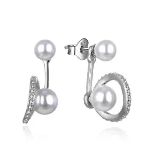 MOISS Originální stříbrné náušnice s perlou 2v1 E0003088 #5459019