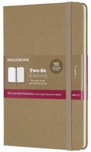 Moleskine - zápisník Two-go - hnědý, čistý/linkovaný M