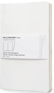 Moleskine - zápisník Volant 2 ks - čistý, bílí L