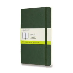 Zápisník Moleskine VÝBĚR BAREV - měkké desky - L, čistý 1331/11271 - Zápisník Moleskine - měkké desky tm. zelený + 5 let záruka, pojištění a dárek ZDARMA