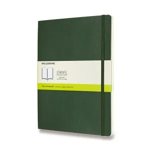 Zápisník Moleskine VÝBĚR BAREV - měkké desky - XL, čistý 1331/11291 - Zápisník Moleskine - měkké desky tm. zelený + 5 let záruka, pojištění a dárek ZDARMA
