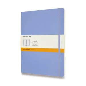 Zápisník Moleskine VÝBĚR BAREV - měkké desky - XL, linkovaný 1331/11292 - Zápisník Moleskine - měkké desky nebesky modrý + 5 let záruka, pojištění a dárek ZDARMA