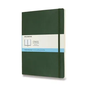 Zápisník Moleskine VÝBĚR BAREV - měkké desky - XL, tečkovaný 1331/11294 - Zápisník Moleskine - měkké desky tm. zelený + 5 let záruka, pojištění a dárek ZDARMA