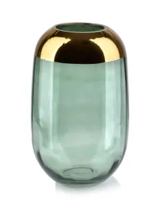 Mondex Skleněná váza Serenite 26 cm zelená