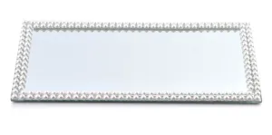 Mondex Dekorativní tác na svíčky MARGOT II obdélníkový zrcadlo